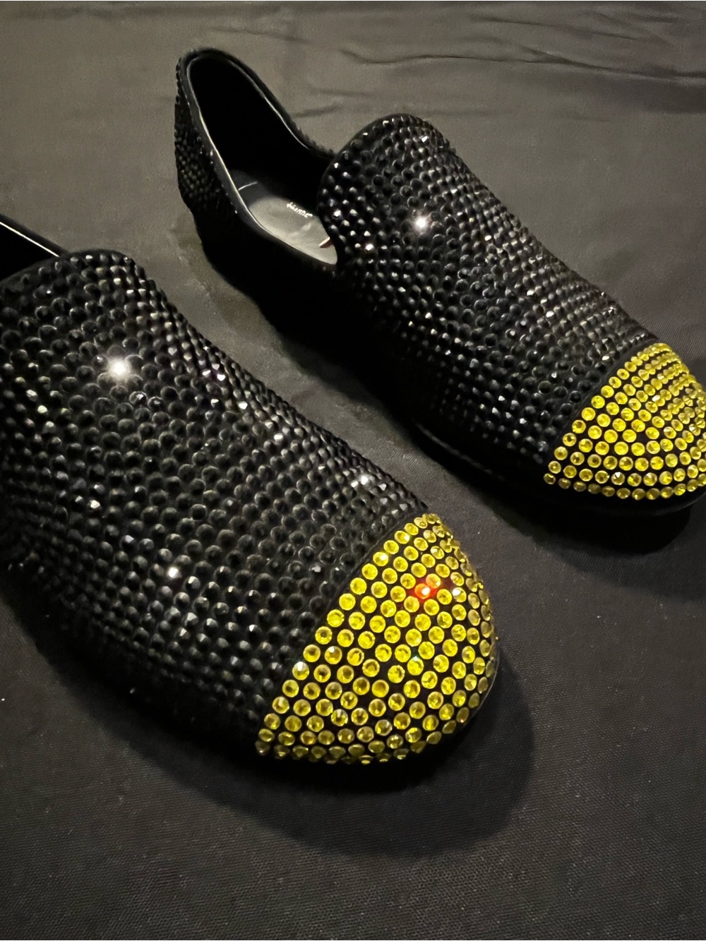 AUTHENTIC $1,495 GIUSEPPE ZANOTTI Swarovski crystals mens 8.5 dress shoe loafers